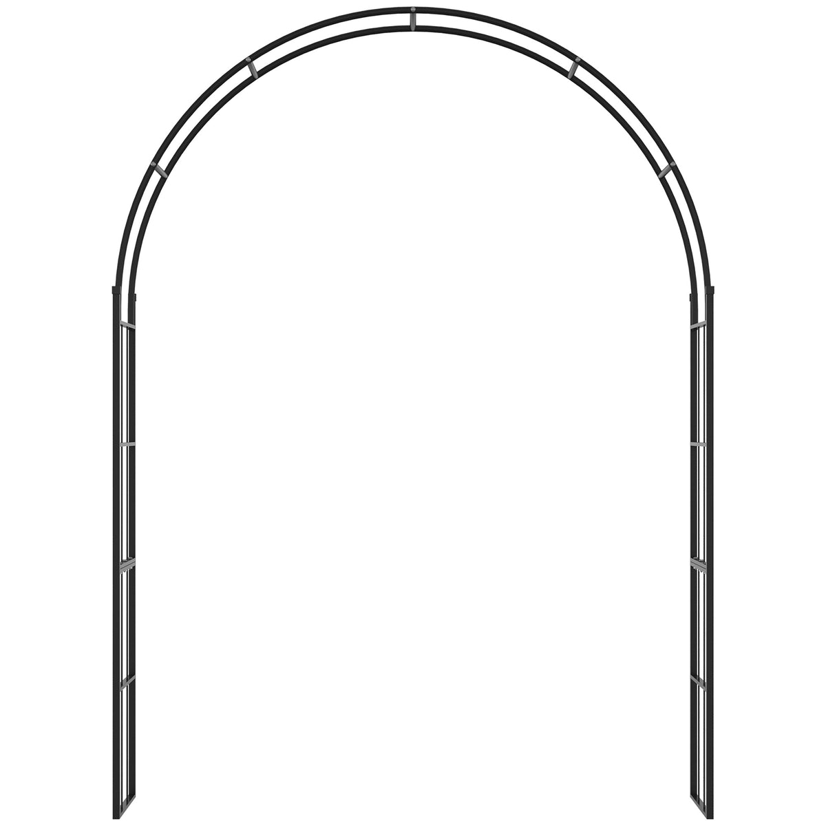 8.7FT Garden Arch Trellis, Outdoor Wedding Arbor for Ceremony with Scrollwork Design for Climbing Roses, Vines and Plants