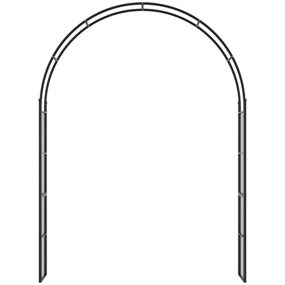 8.7FT Garden Arch Trellis, Outdoor Wedding Arbor for Ceremony with Scrollwork Design for Climbing Roses, Vines and Plants