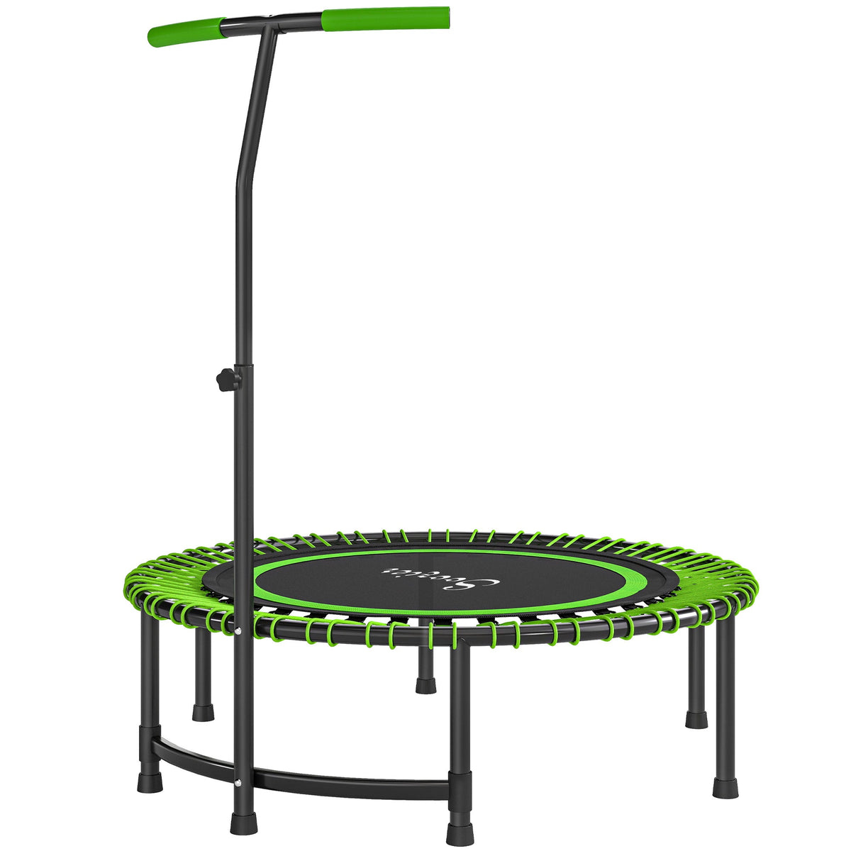 45" Rebounder Trampoline for Adults, Mini Fitness Trampoline Bungee Rebounder with 5-Level Adjustable Handle