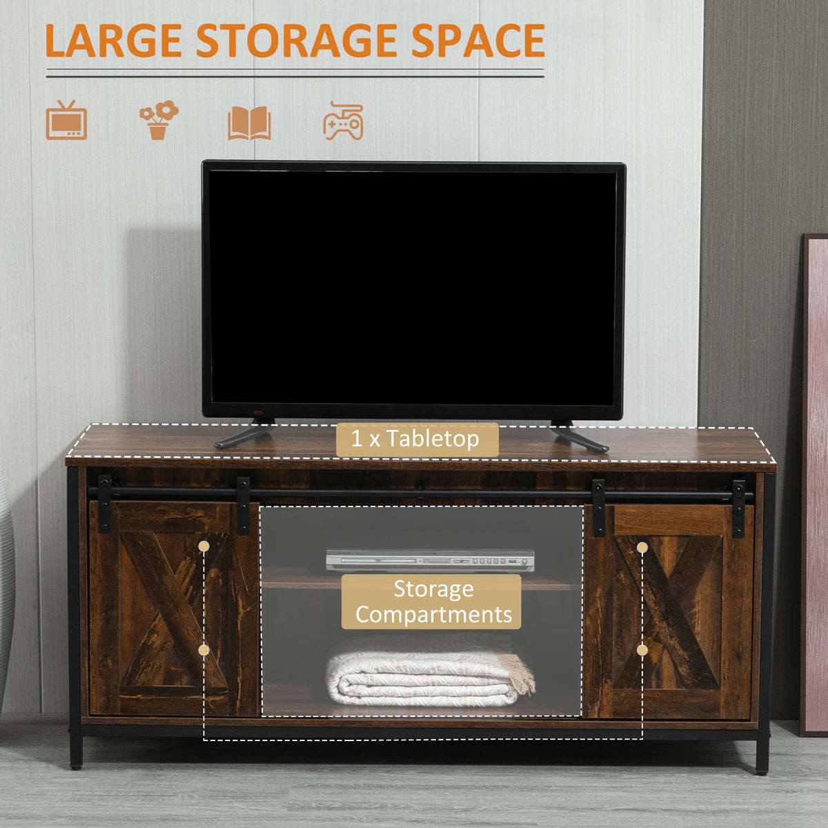 Easton Industrial Style TV Stand for TVs up to 60"