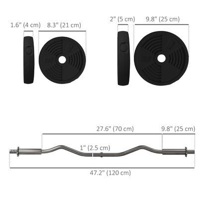 50LBS Barbell Weight Set, Adjustable Weights with Curl Bar for Home Gym Women and Men Weight Lifting Training