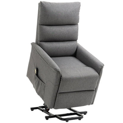 Lift Chair for Elderly, Power Chair Recliner with Remote Control, Side Pockets for Living Room, Blue