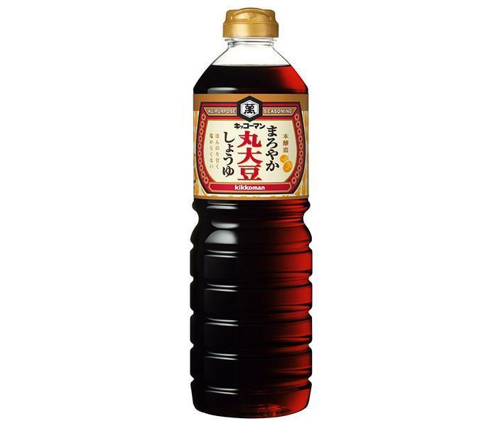 キッコーマン まろやか丸大豆しょうゆ 1Lペットボトル×6本入【日本出荷】