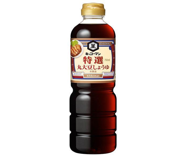 キッコーマン 特選丸大豆しょうゆ 750mlペットボトル×12本入【日本出荷】