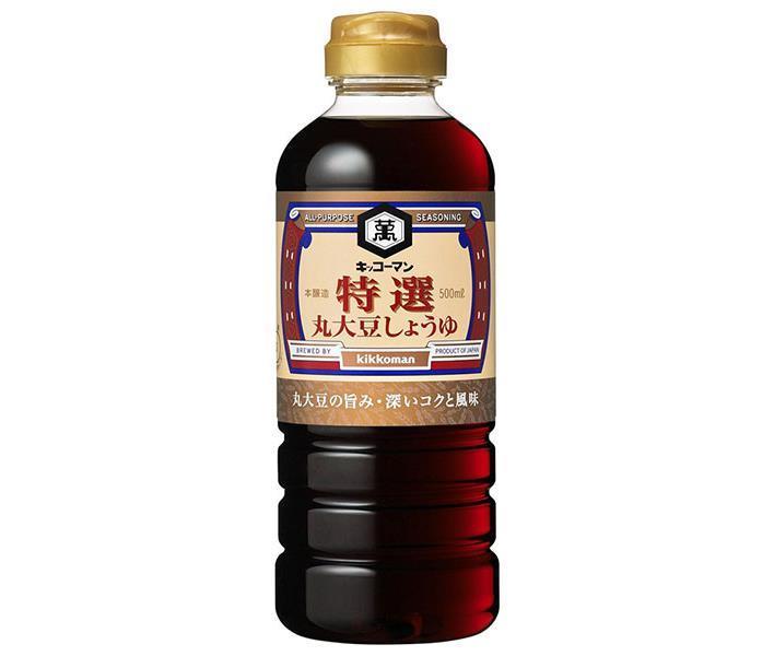 キッコーマン 特選丸大豆しょうゆ 500mlペットボトル×12本入【日本出荷】