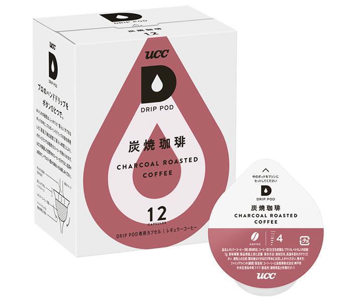 UCC DRIP POD(ドリップポッド) 炭焼珈琲 12P×12箱入【日本出荷】