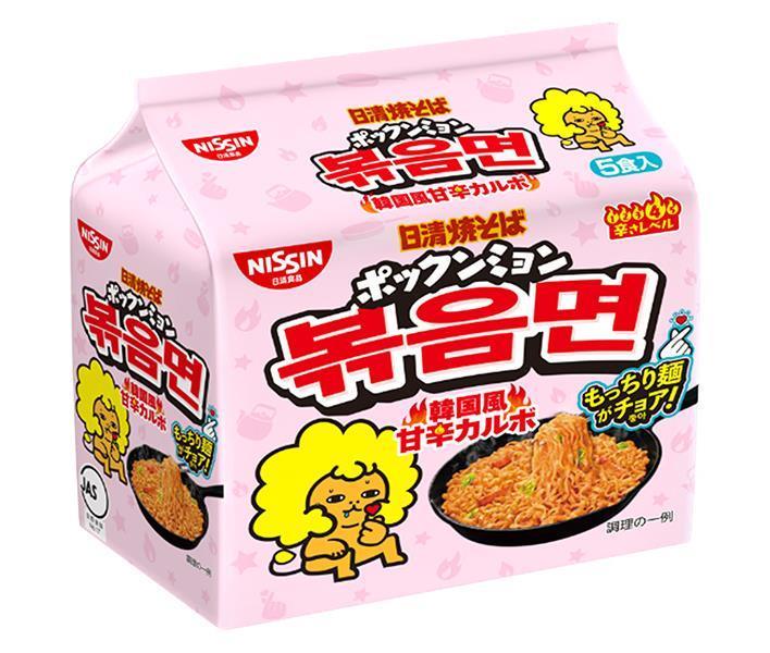 Nissin Foods Nissin Yakisoba Bokkeun Myeon Korean Style Sweet and Spicy Carbo 5 Meal Pack x 6 Pieces [Shipped in Japan]
