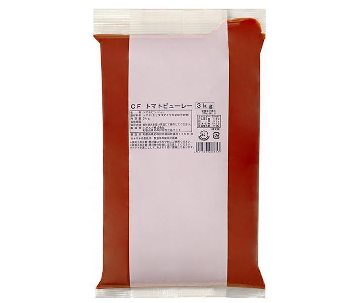 ハグルマ JAS CFトマトピューレ ピローパック 3kg×4袋入【日本出荷】