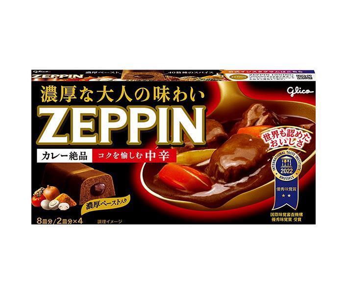 江崎グリコ カレーZEPPIN 中辛 175g×10個入【日本出荷】