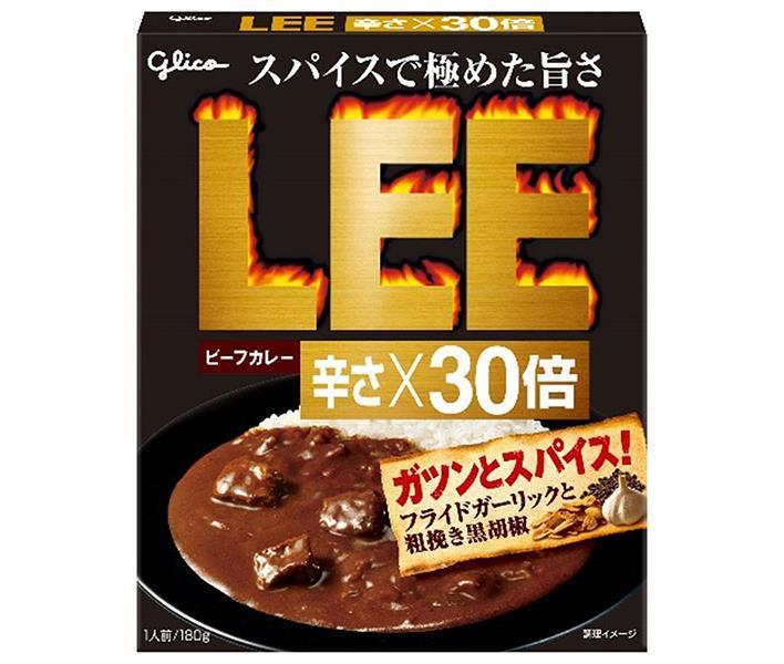 江崎グリコ ビーフカレーLEE 辛さ×30倍 180g×10箱入【日本出荷】