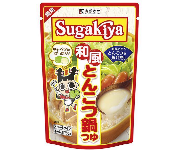 SUGAKIYA Japanese style tonkotsu hotpot soup 750g x 10 bags [shipped in Japan]