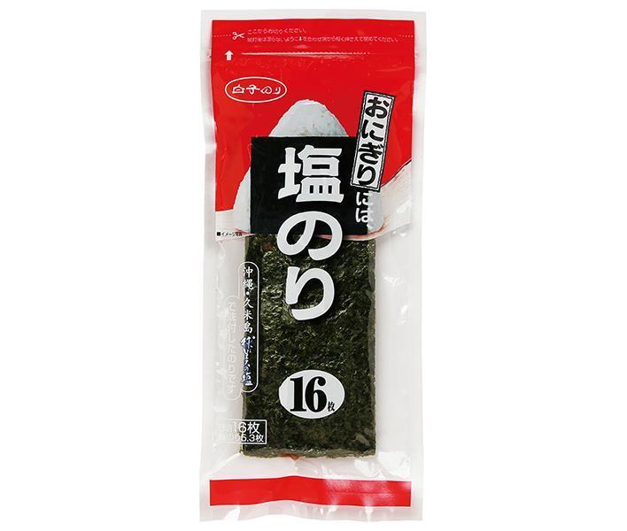 Shirako Nori Onigiri comes with 3 slices of salted seaweed, 16 pieces x 10 pieces [shipped in Japan]