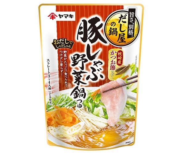 Yamaki pork shabu vegetable hotpot soup bonito 750g x 12 bags [shipped in Japan]