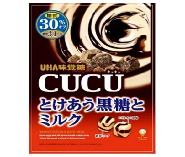 UHA味覚糖 CUCU(キュキュ) とけあう黒糖とミルク 80g×6袋入【日本出荷】