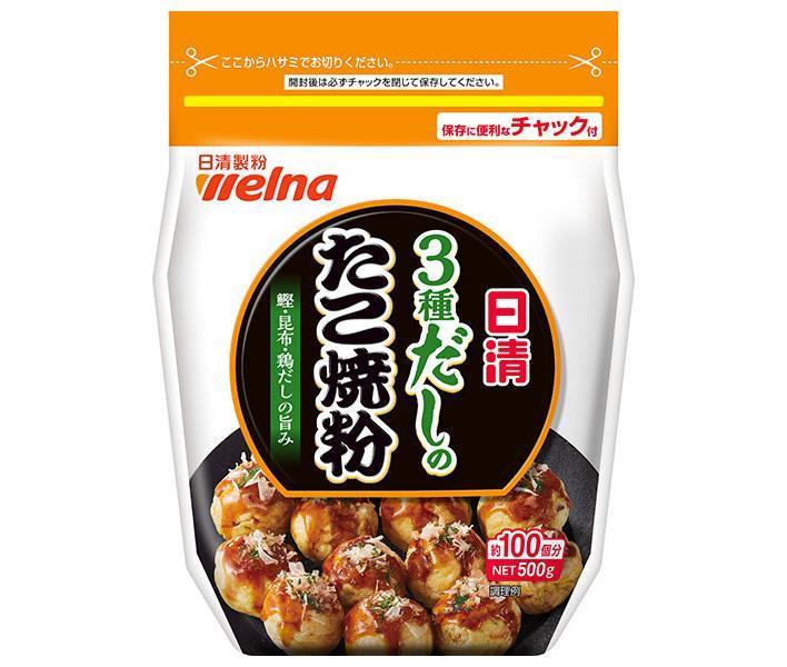 日清ウェルナ 日清 3種だしのたこ焼粉 500g×12袋入【日本出荷】