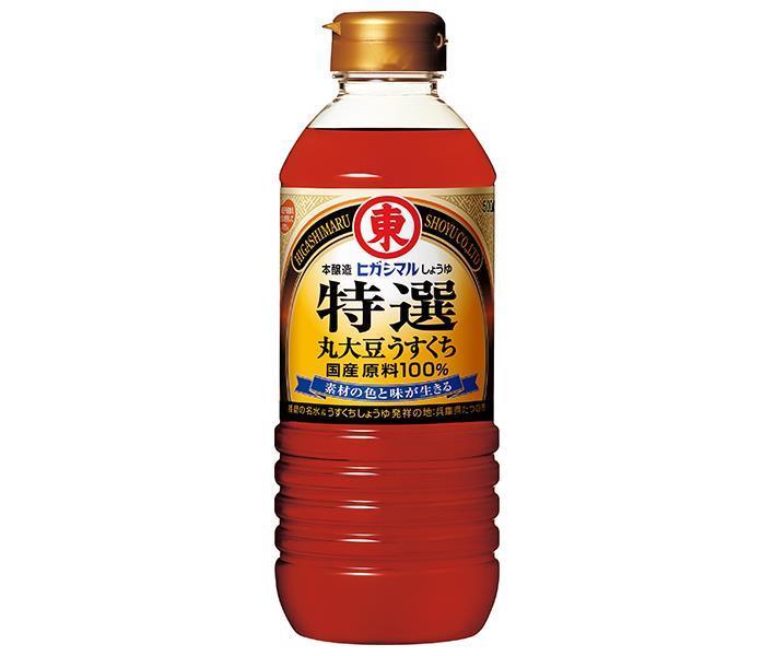 ヒガシマル醤油 特選丸大豆うすくちしょうゆ 500mlペットボトル×12本入【日本出荷】