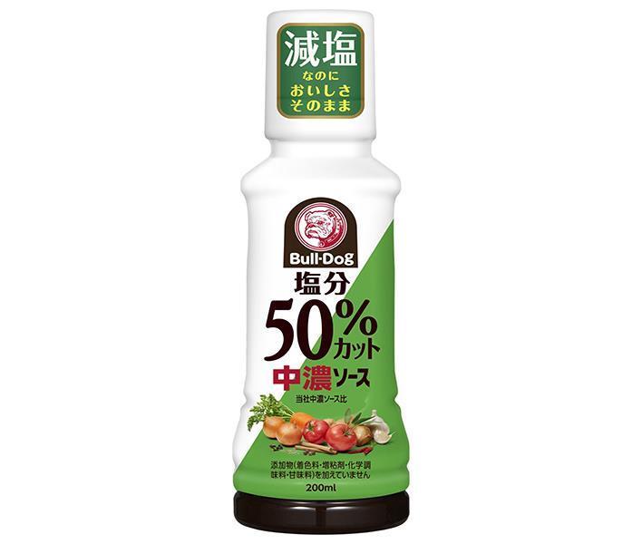 Bulldog sauce 50% salt cut Chuno sauce 200ml plastic bottle x 10 pieces [shipped in Japan]