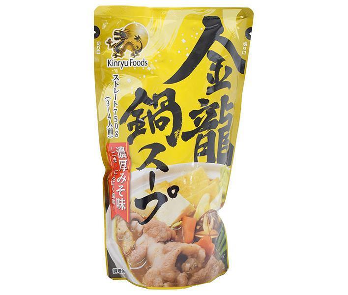 Kinryu Foods Kinryu Nabe Soup Rich Miso Flavor 750g x 10 bags [Shipped in Japan]