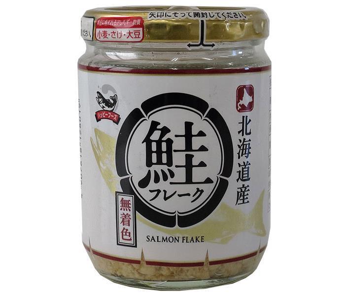 Happy Foods Hokkaido Salmon Flakes Uncolored 100g bottle x 12 pieces [Shipped in Japan]