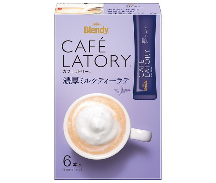 AGF Blendy Café Latry Stick Rich Milk Tea Latte (11g x 6 bottles) x 24 boxes [Shipped in Japan]