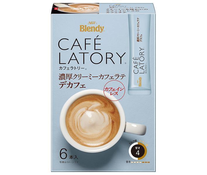 AGF Blendy Cafe Latry Stick Rich Creamy Cafe Latte Decaf (10g x 6 bottles) x 24 boxes [Shipped in Japan]