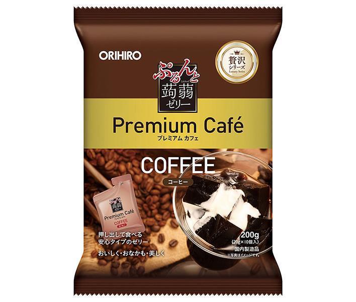 Orihiro Purunto Konnyaku Jelly Premium Cafe Coffee (20g pouches x 10 pieces) x 12 bags [shipped in Japan]