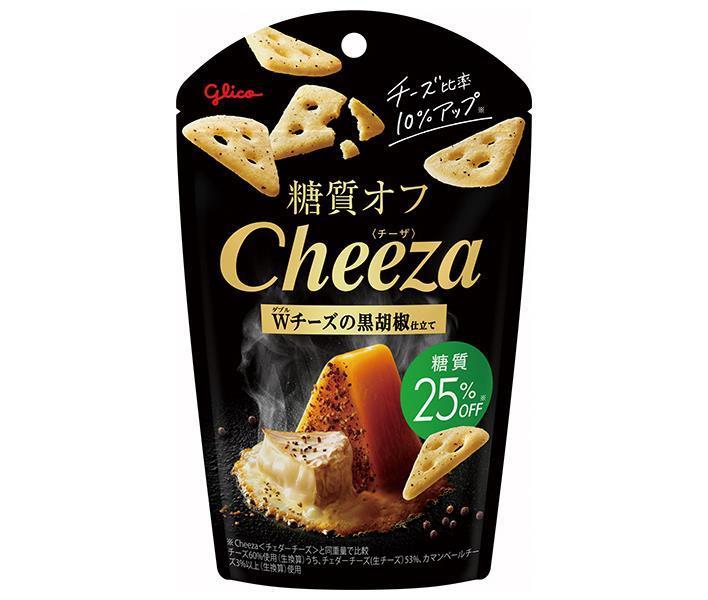 Ezaki Glico Low Carb Cheesa Double Cheese with Black Pepper 36g x 10 bags [Shipped in Japan]