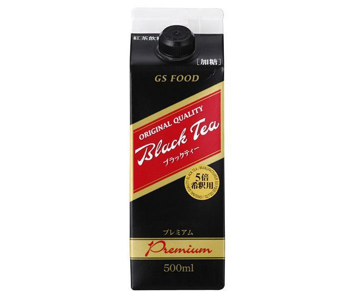 ジーエスフード GS ブラックティー プレミアム 500ml紙パック×12(6×2)本入【日本出荷】