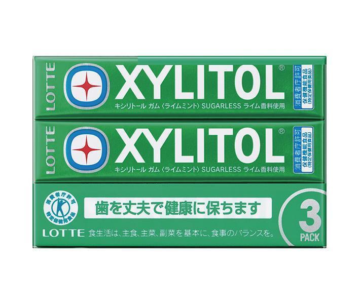 ロッテ キシリトールガム ライムミント【特定保健用食品 特保】 3P×10個入【日本出荷】