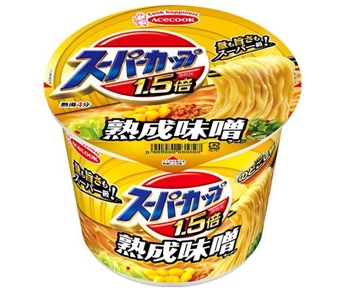 エースコック スーパーカップ1.5倍 みそラーメン 129g×12個入【日本出荷】