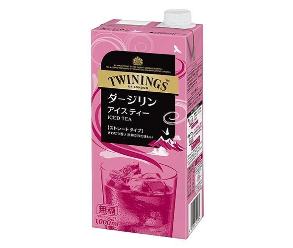 Kataoka Bussan Twinings Iced Tea Darjeeling (sugar-free) 1000ml paper pack x 6 pieces [shipped in Japan]