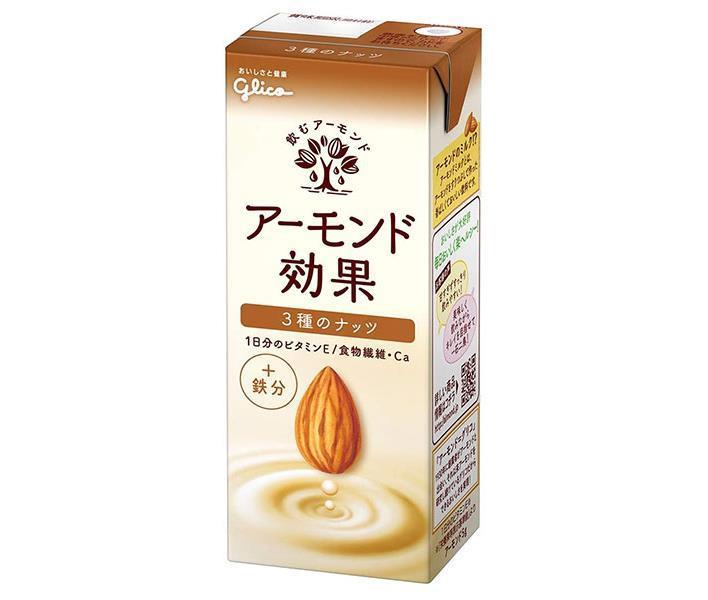 グリコ乳業 アーモンド効果 3種のナッツ 200ml紙パック×24本入【日本出荷】