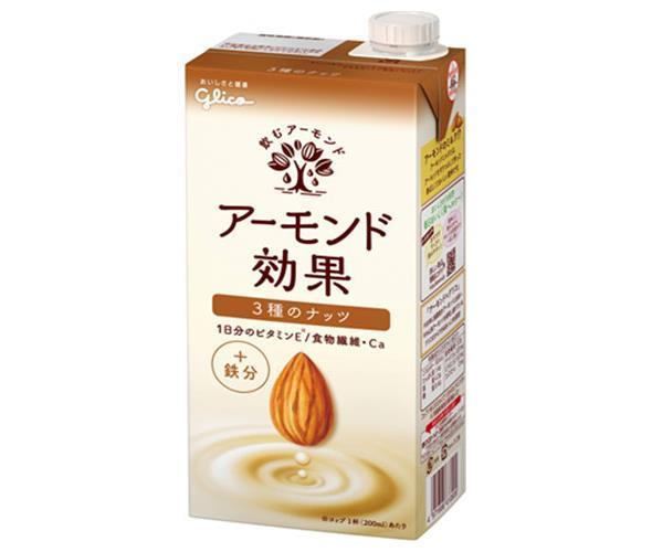 グリコ乳業 アーモンド効果 3種のナッツ 1000ml紙パック×6本入【日本出荷】