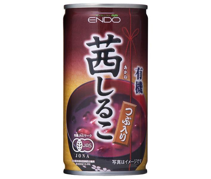 遠藤製餡 有機茜しるこ 190g缶×30本入【日本出荷】