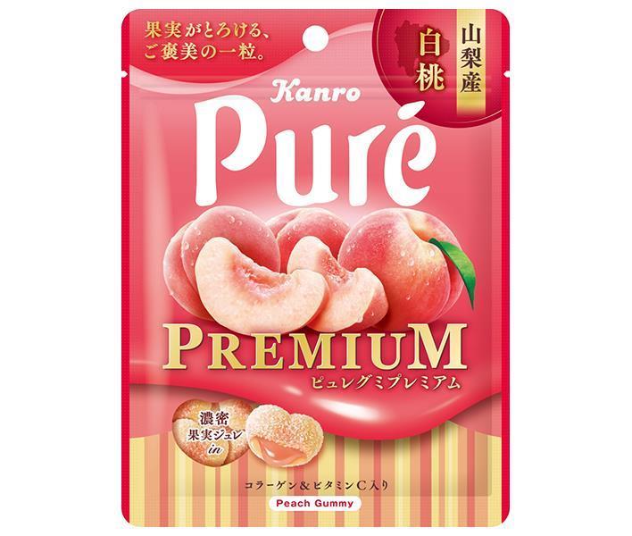 カンロ ピュレグミプレミアム 山梨産白桃 54g×6袋入【日本出荷】