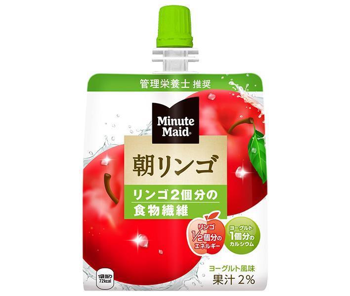 コカコーラ ミニッツメイド 朝リンゴ 180gパウチ×24本入【日本出荷】