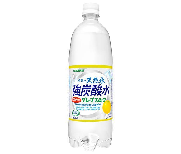 Sangaria Iga Natural Water Strong Carbonated Water Grapefruit 1L PET Bottles x 12 Bottles [Shipped in Japan]
