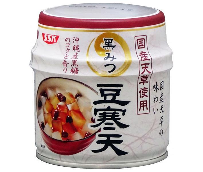 SSK 国産天草使用 黒みつ豆寒天 230g×12個入【日本出荷】