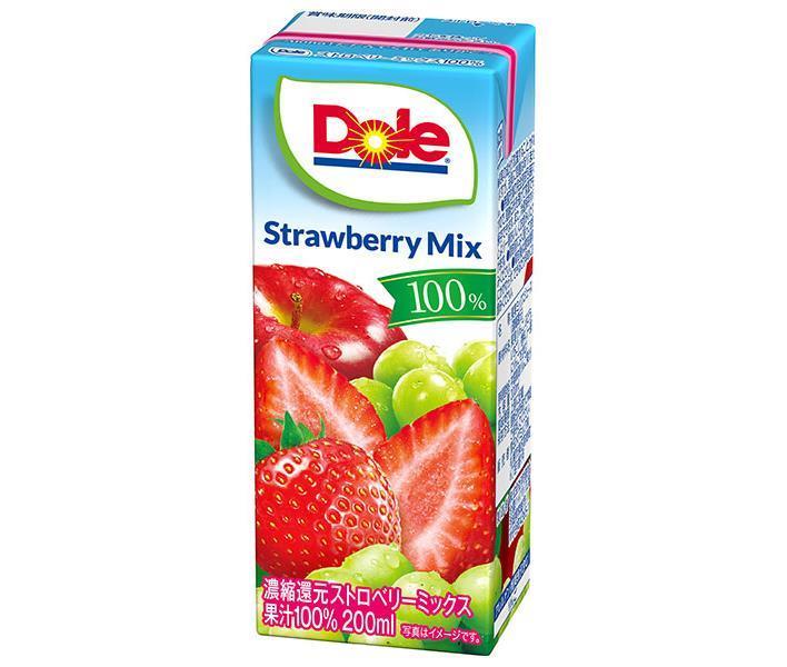 雪印メグミルク Dole(ドール) ストロベリーミックス100% 200ml紙パック×18本入【日本出荷】