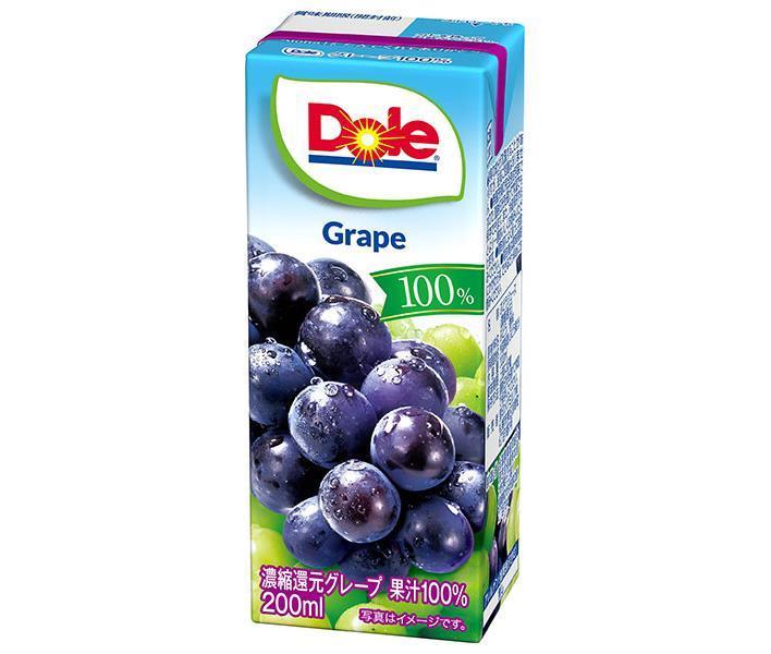 雪印メグミルク Dole(ドール) グレープ 100% 200ml紙パック×18本入【日本出荷】