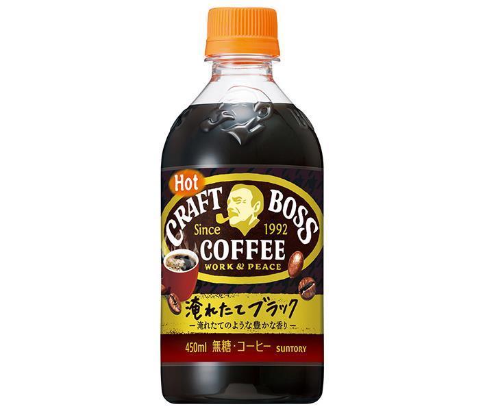 Suntory [For HOT] Craft Boss Black 450ml plastic bottle x 24 pieces [Shipped in Japan]