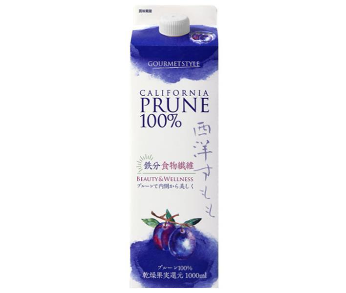 雄山 カルフォルニアプルーン100% 1000ml紙パック×6本入【日本出荷】