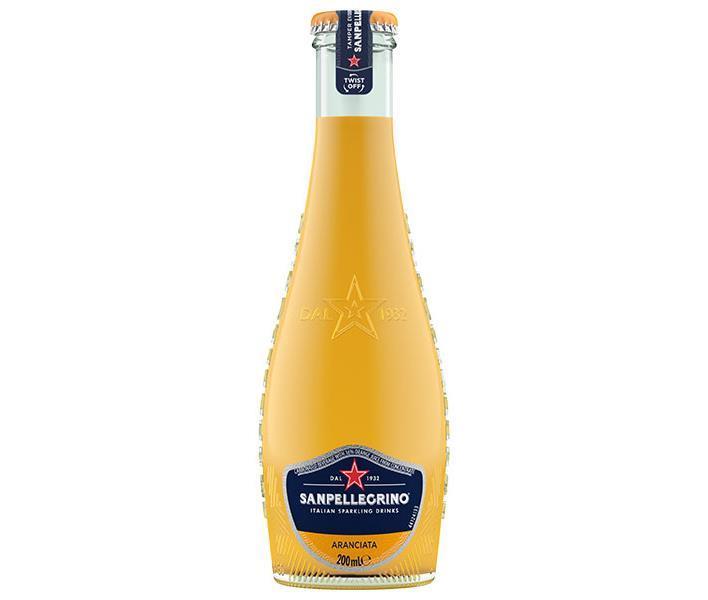 日仏貿易 サンペレグリノ イタリアンスパークリングドリンク アランチャータ(オレンジ) 200ml瓶×24本入【日本出荷】