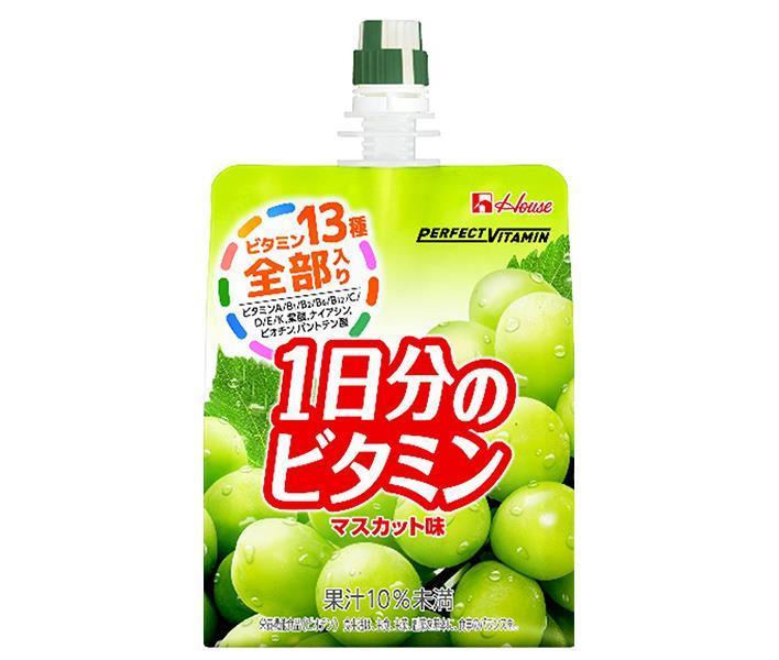 ハウスウェルネス PERFECT VITAMIN(パーフェクトビタミン) 1日分のビタミンゼリー マスカット味 180gパウチ×24本入【日本出荷】