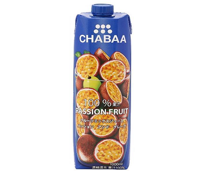 HARUNA CHABAA 100% mixed juice passion fruit 1000ml paper pack x 12 pieces [shipped in Japan]