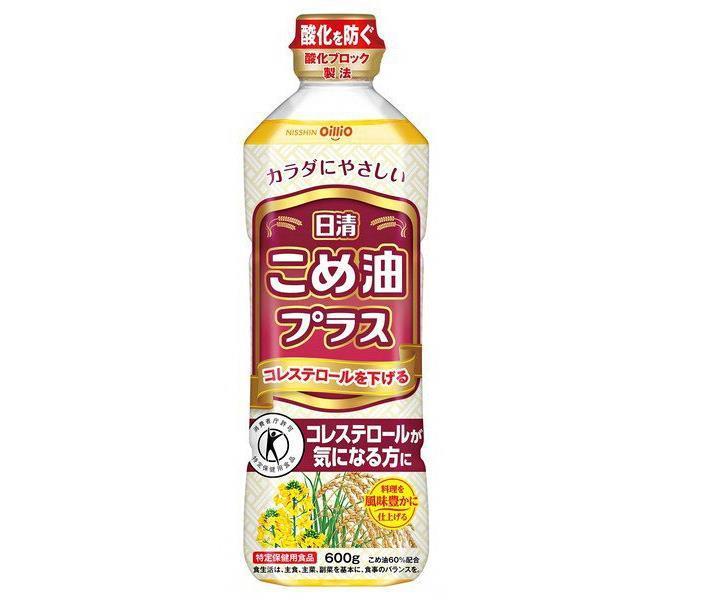 Nissin Oilio Nissin Rice Oil Plus [Food for Specified Health Uses, Special Insurance] 600g plastic bottles x 10 bottles [Shipped in Japan]