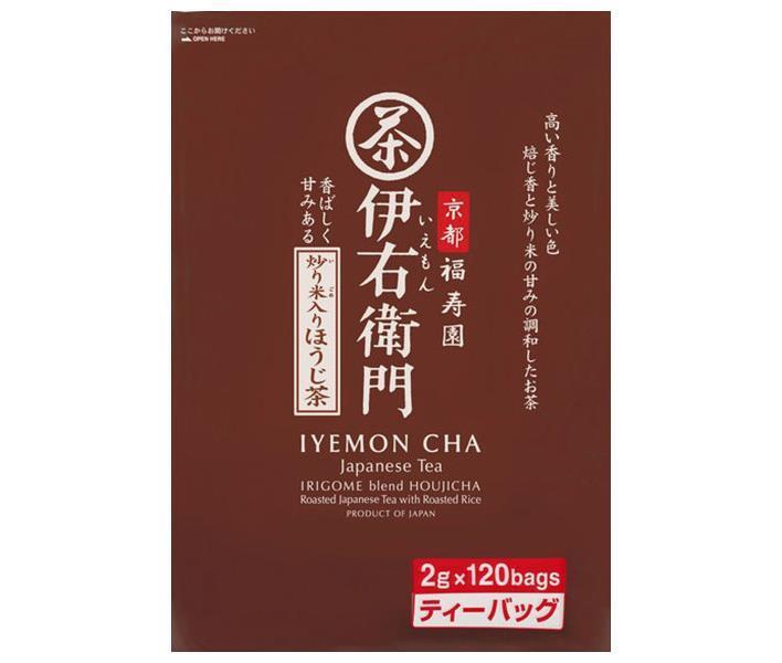 Uji Ro Seicha Iyemon Roasted Green Tea Tea Bag with Roasted Rice 2g x 120P x 1 Bag [Shipped in Japan]