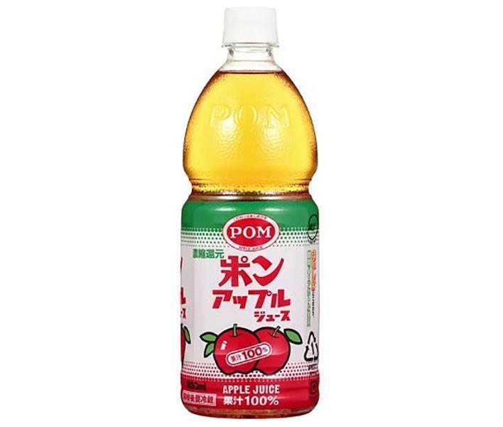 えひめ飲料 POM(ポン) アップルジュース 100% 800mlペットボトル×6本入【日本出荷】