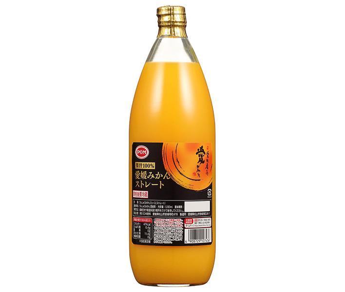 Ehime Beverage Ehime Mikan Straight 1000ml bottle x 6 bottles [shipped in Japan]