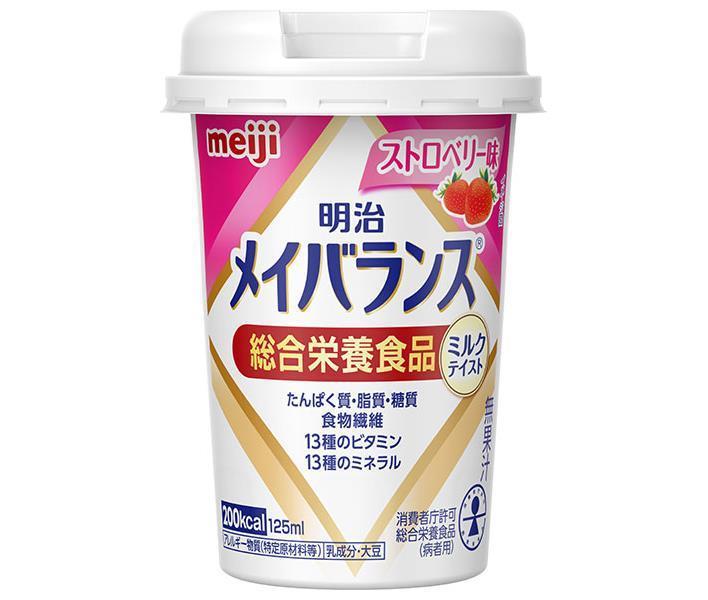 Meiji Meiji Mei Balance Mini Cup Strawberry Flavor 125ml Cup x 24 [Shipped in Japan]